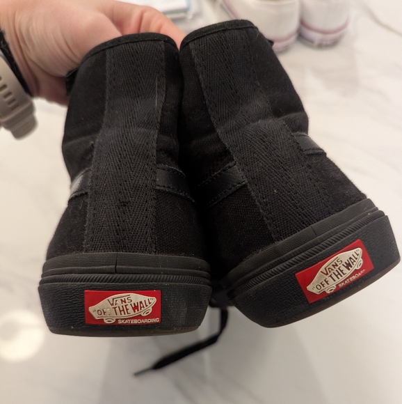 Vans Crockett High Top Black Mono Skate Suede Mens Shoe - Picture 4 of 6